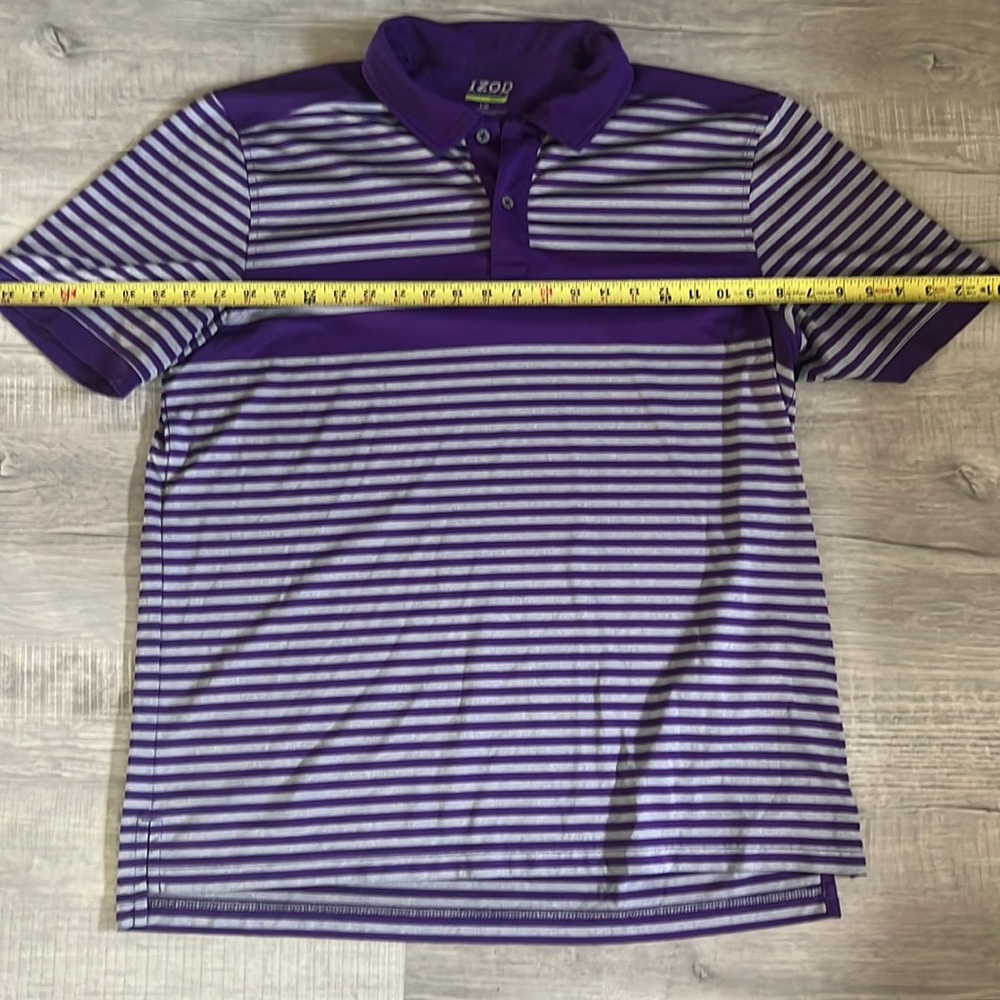 IZOD, Large, Performance Golf, Polo, Purple.
